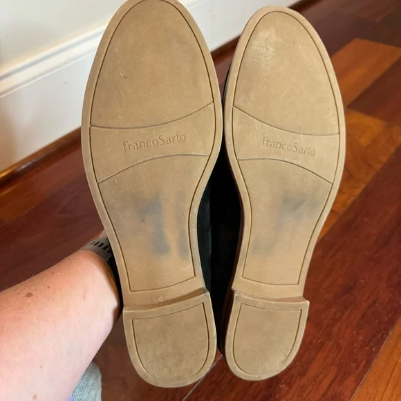 Franco Sarto Womens Hadden Black Suede Tassle Loafer - Picture 11 of 11